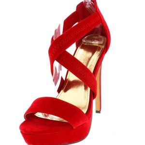 Shoes - Aphrodite Red Platform Heel Shoes - Aphrodite Red Platform Heel